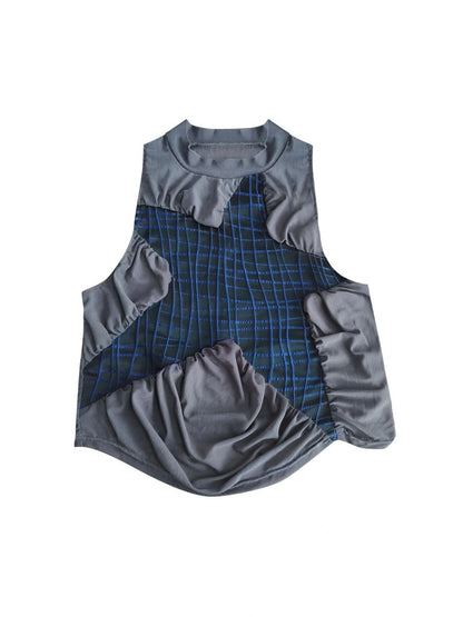 Seastar Mesh Ruffle Crop Top