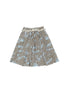 Ttsunami Blue Splatter Print Flared Midi Skirt With Layers Skirts