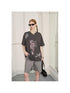 DIDDI MODA Pearl Dragon Print Cotton Tee