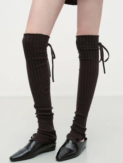 RUN TO THE FUTURE Soft Viscose Blend High Tube Minimal Over The Knee For Women Solid Leg Warmers