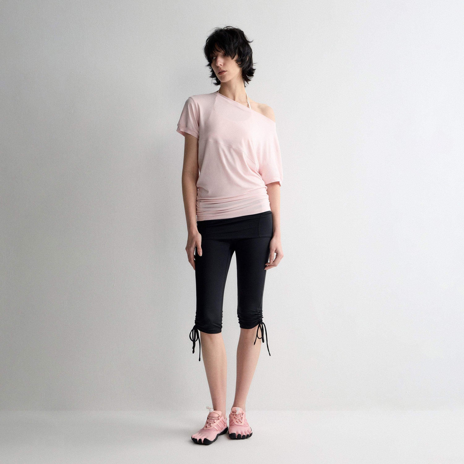 RUN_TO_THE_FUTURE_Breathable_Modal_Slim_Fit_Boat_Neck_Casual_Women_Solid_Short_Sleeve_T-Shirts_MISSTT