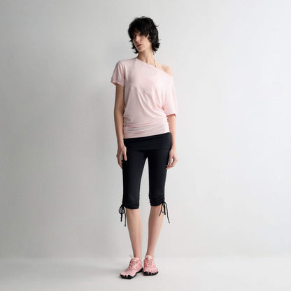 RUN_TO_THE_FUTURE_Breathable_Modal_Slim_Fit_Boat_Neck_Casual_Women_Solid_Short_Sleeve_T-Shirts_MISSTT