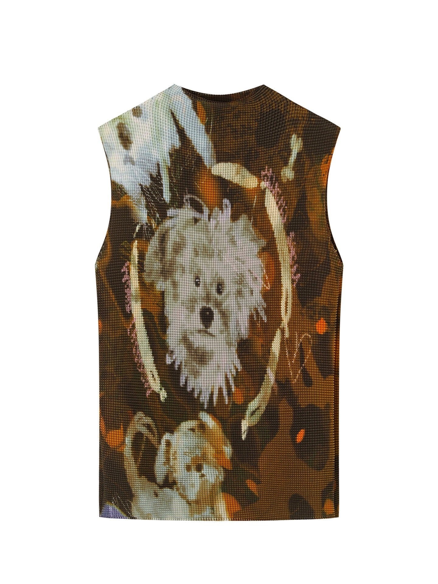 OfAkiva_Dog_And_Cat_Print_Designer_Original_Pineapple_Pleated_Women&