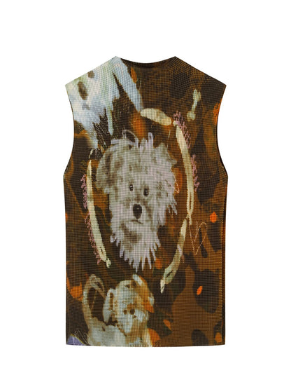 OfAkiva_Dog_And_Cat_Print_Designer_Original_Pineapple_Pleated_Women&