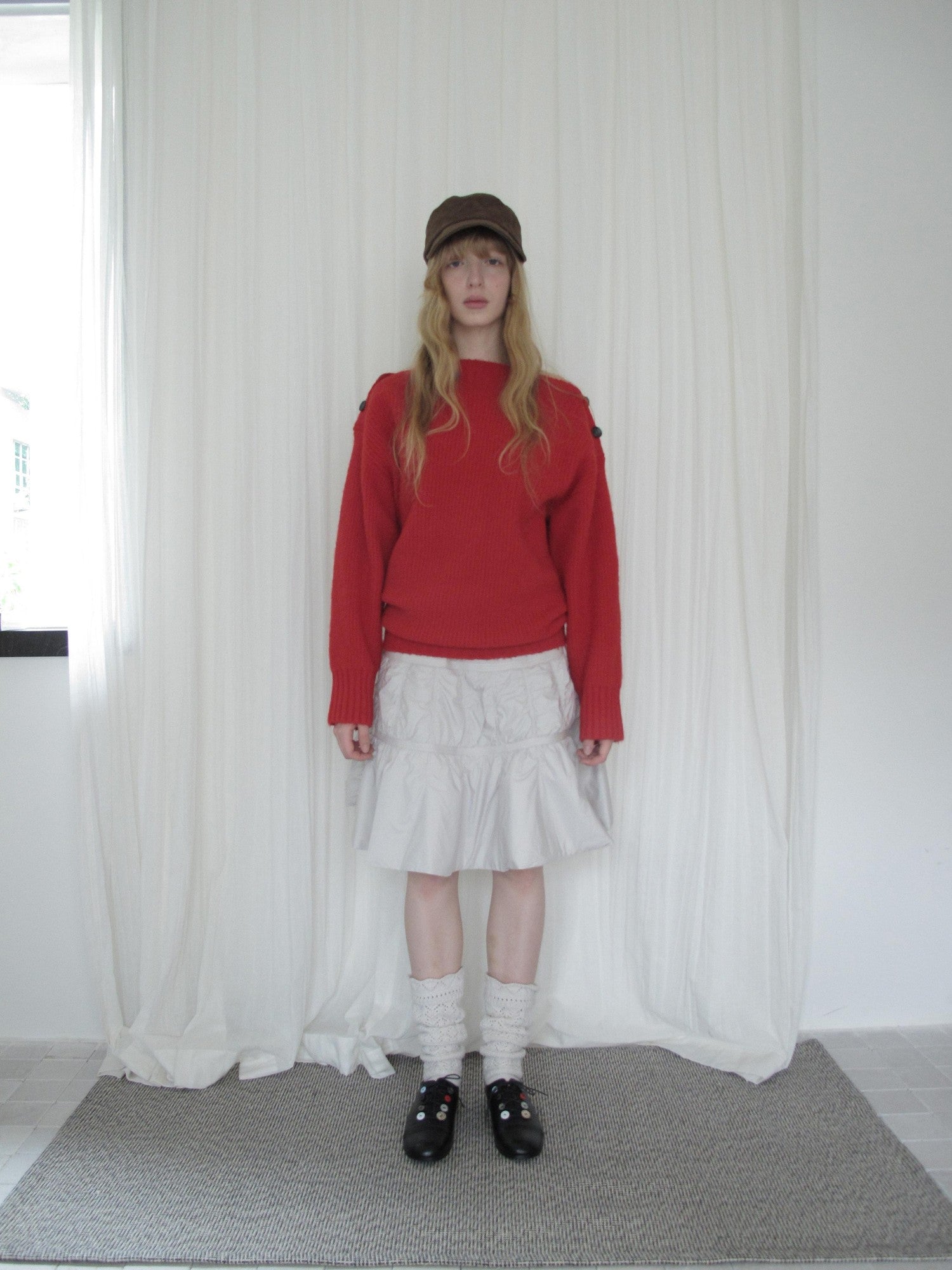 DKZ OFFICIAL Relaxed Button One Shoulder Women&