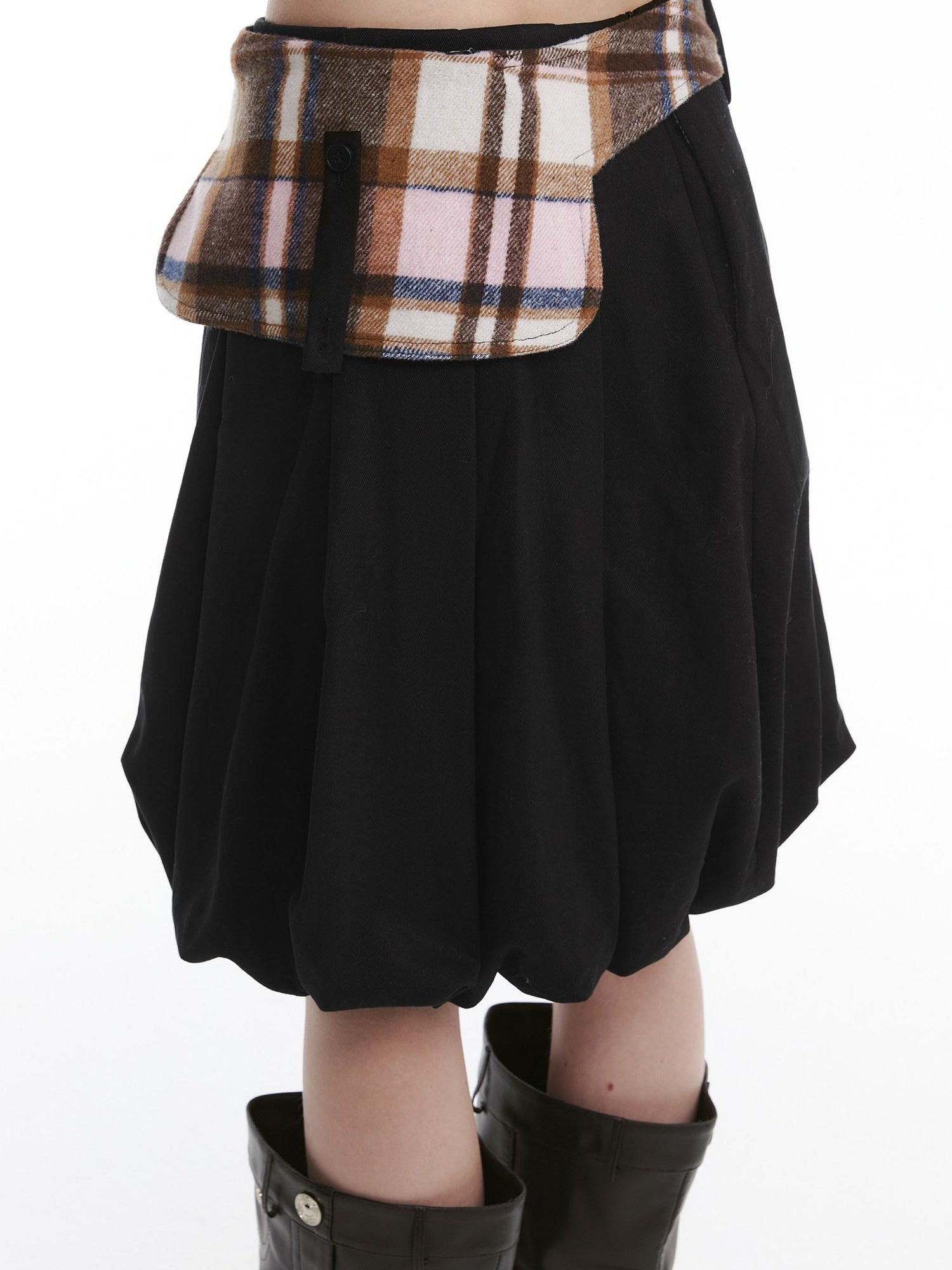nit alcove Cute Bow Plaid Cropped Lapel Top High Waist Skirt Unisex Top &amp; Skirt Sets
