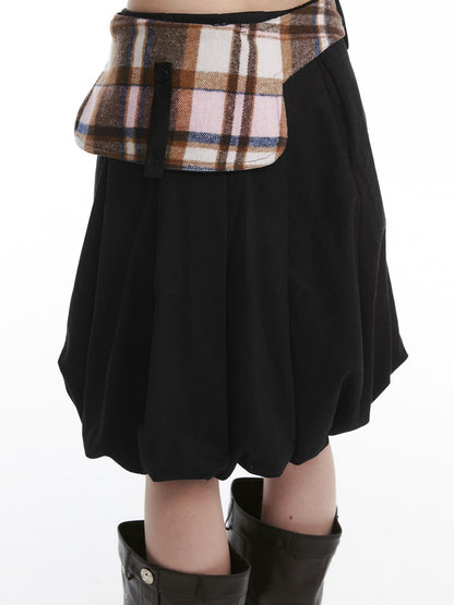 nit alcove Cute Bow Plaid Cropped Lapel Top High Waist Skirt Unisex Top &amp; Skirt Sets