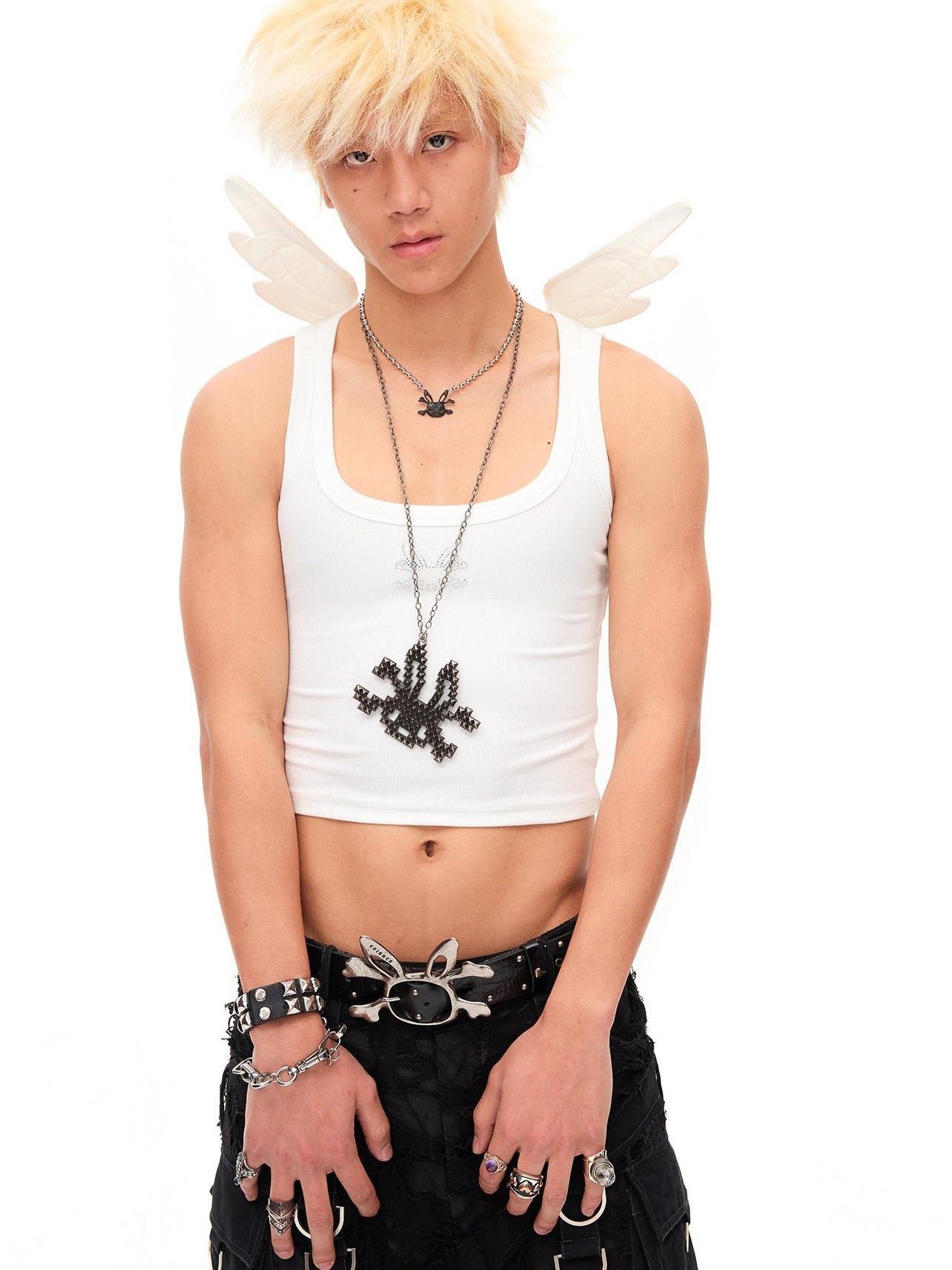 CFIERCE Studded Rabbit Skull Pendant Women&