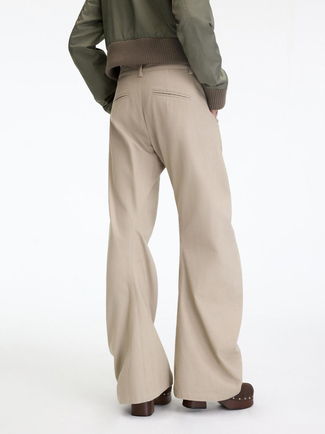 RUN TO THE FUTURE 100 Percent Cotton Casual Sculpted Cut Mid Low Rise Straight Leg Women Chinos