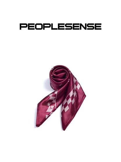 PEOPLESENSE Red Plaid Small Square Decorative British Women&