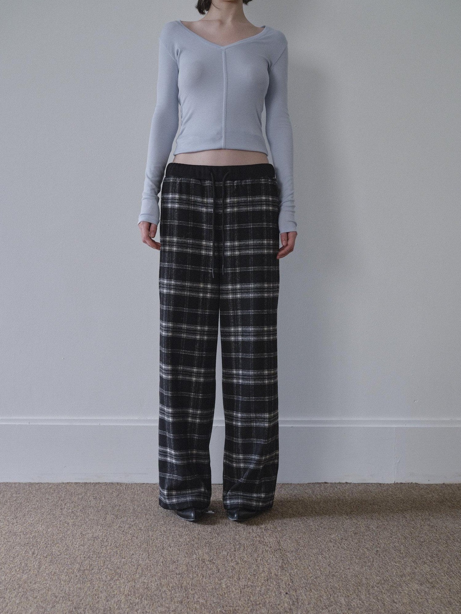 DKZ OFFICIAL Black Plaid Pockets Women&