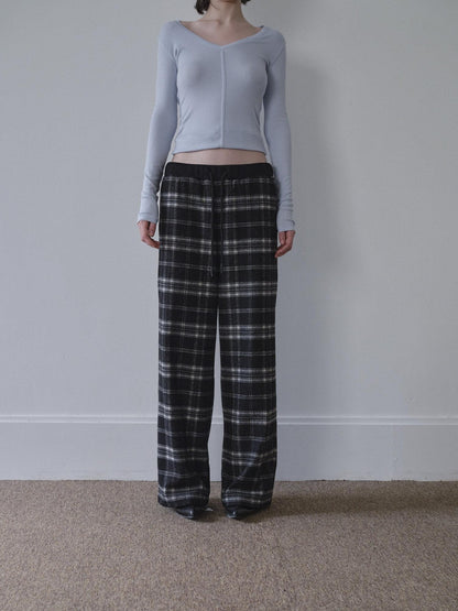 DKZ OFFICIAL Black Plaid Pockets Women&
