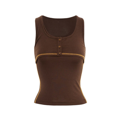 RUN TO THE FUTURE Soft Modal Blend Original Slim Racerback Cropped Unpadded Women Casual Tank Tops