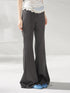 7Shiftin High Waist Minimal Commuter Micro Flare Women Office Dark Gray Flared Pants