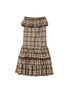 OfAkiva Red Blue Plaid Reversible Mermaid Tiered Skirt Christmas