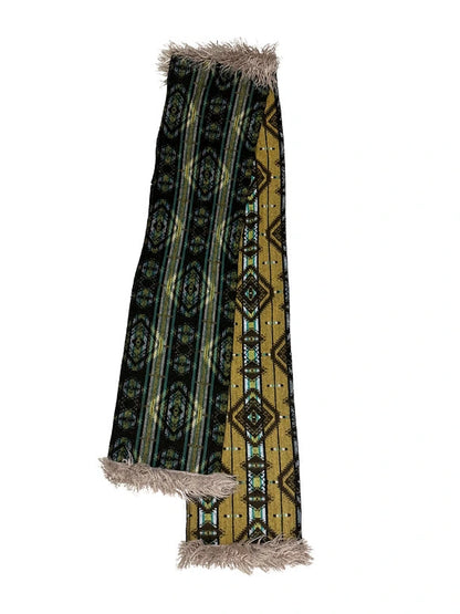 Winter Boho Fringe Plaid Scarf For Women Cozy Long Pashmina Wrap