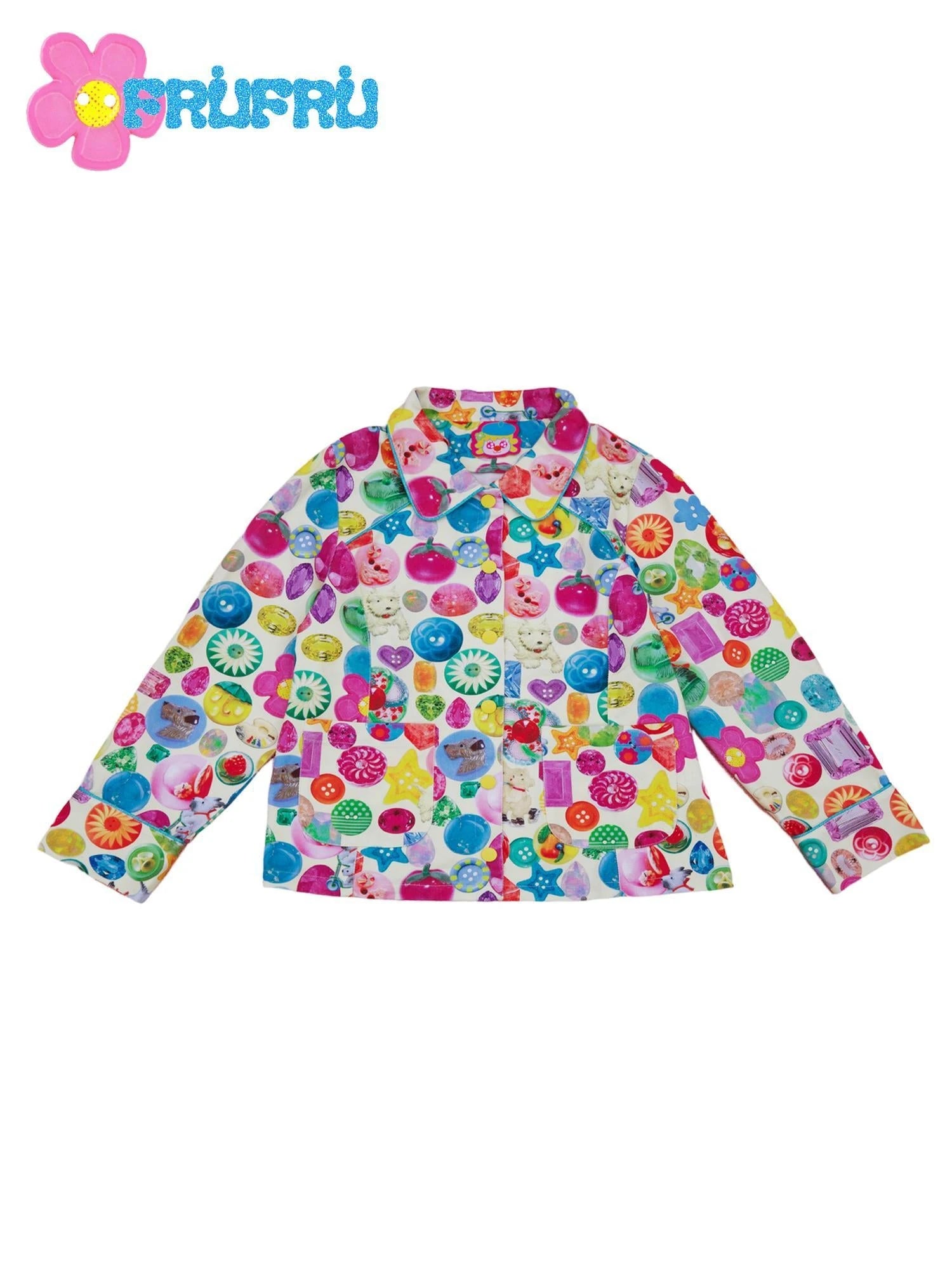 Playful Print Spring Summer Girls Versatile Jacket