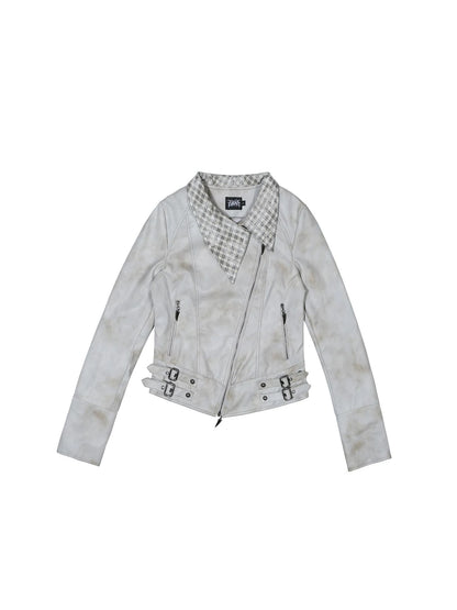 Rebel Punk Asymmetrical Pu Jacket Vintage Spring Edge