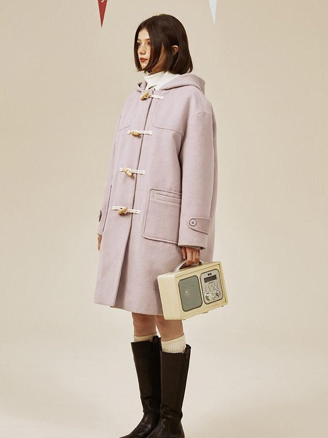 NAPSNAPS Retro Hooded Toggle Padded Women&