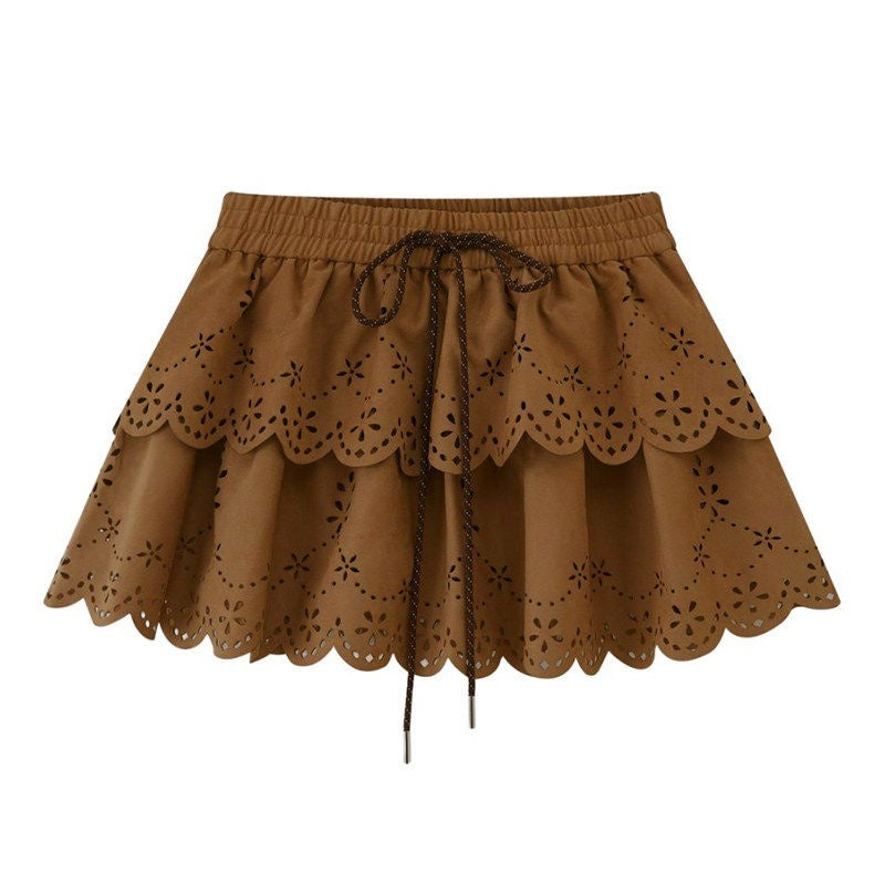 DIDDI_MODA_Khaki_Double_Breasted_Bubble_Hem_Women&