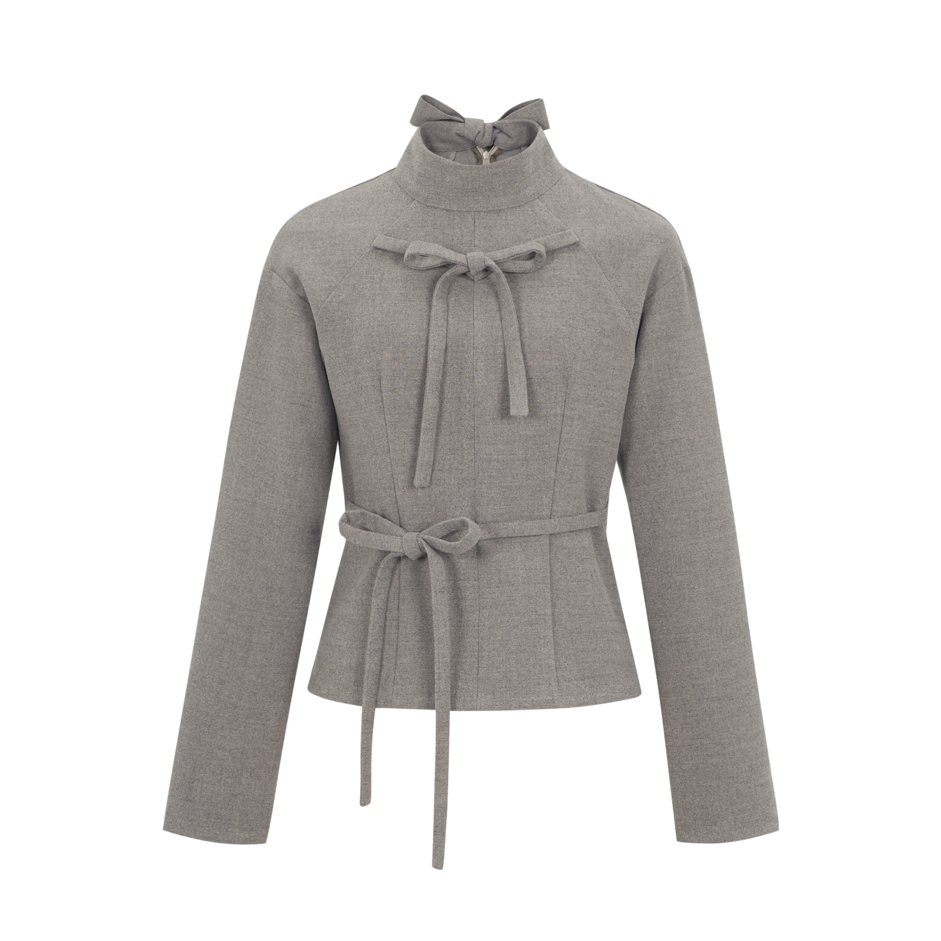 dorydory_Dory_Dory_Bow_Tie_Mandarin_Collar_Blouse_MISSTT