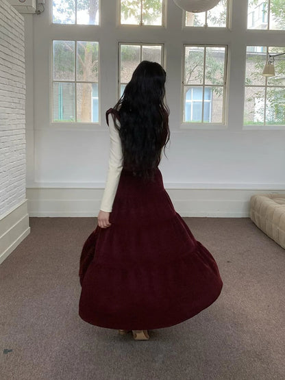 Dory Dory Chenille A Line Midi Skirt For Women