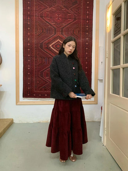 Dory Dory Chenille A Line Midi Skirt For Women