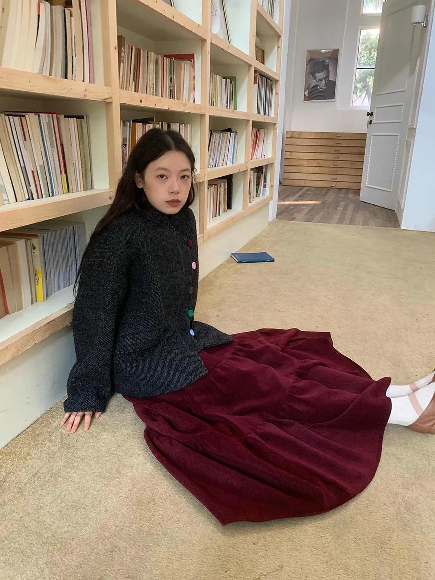 Dory Dory Chenille A Line Midi Skirt For Women