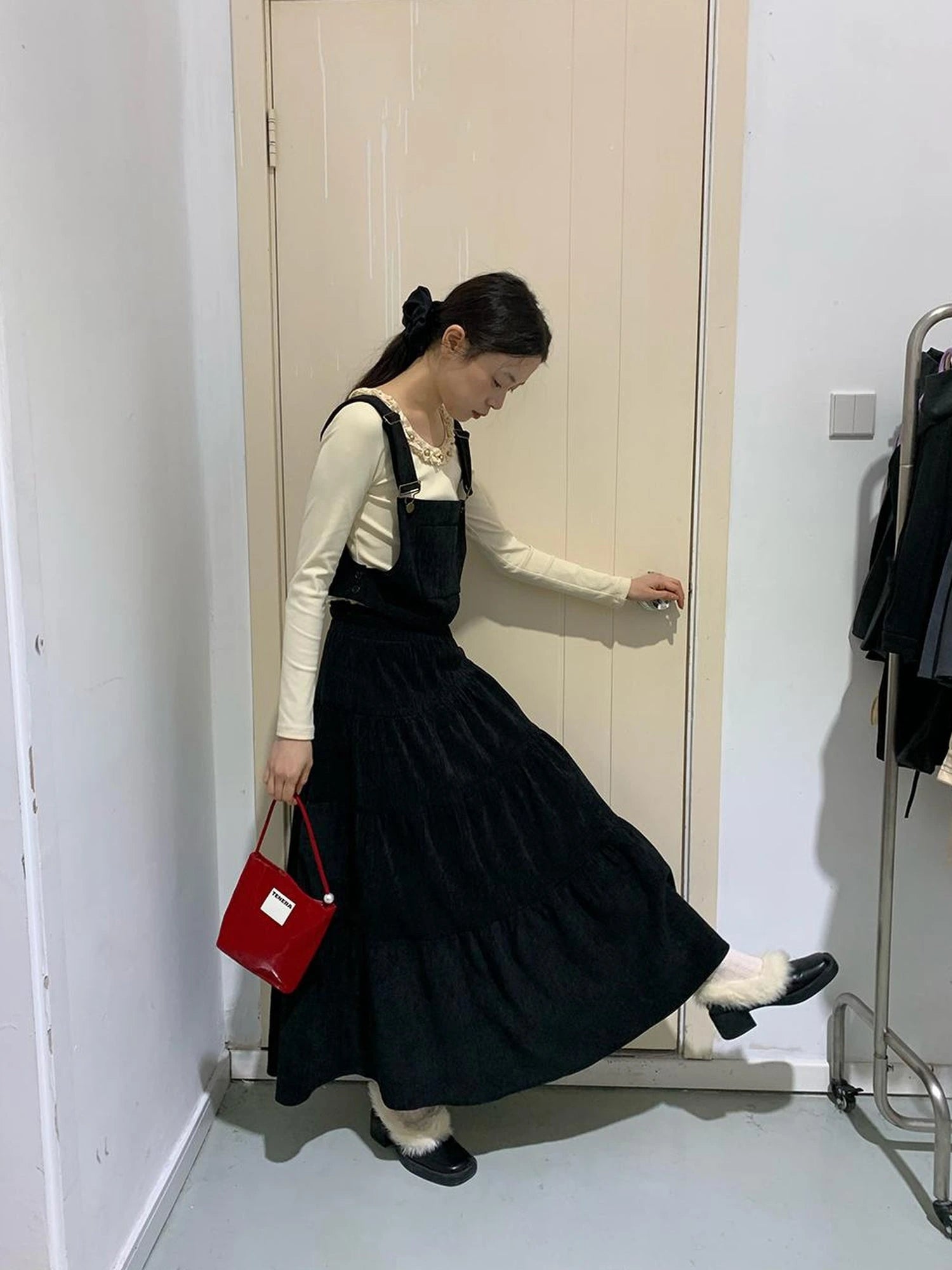 Dory Dory Chenille A Line Midi Skirt For Women