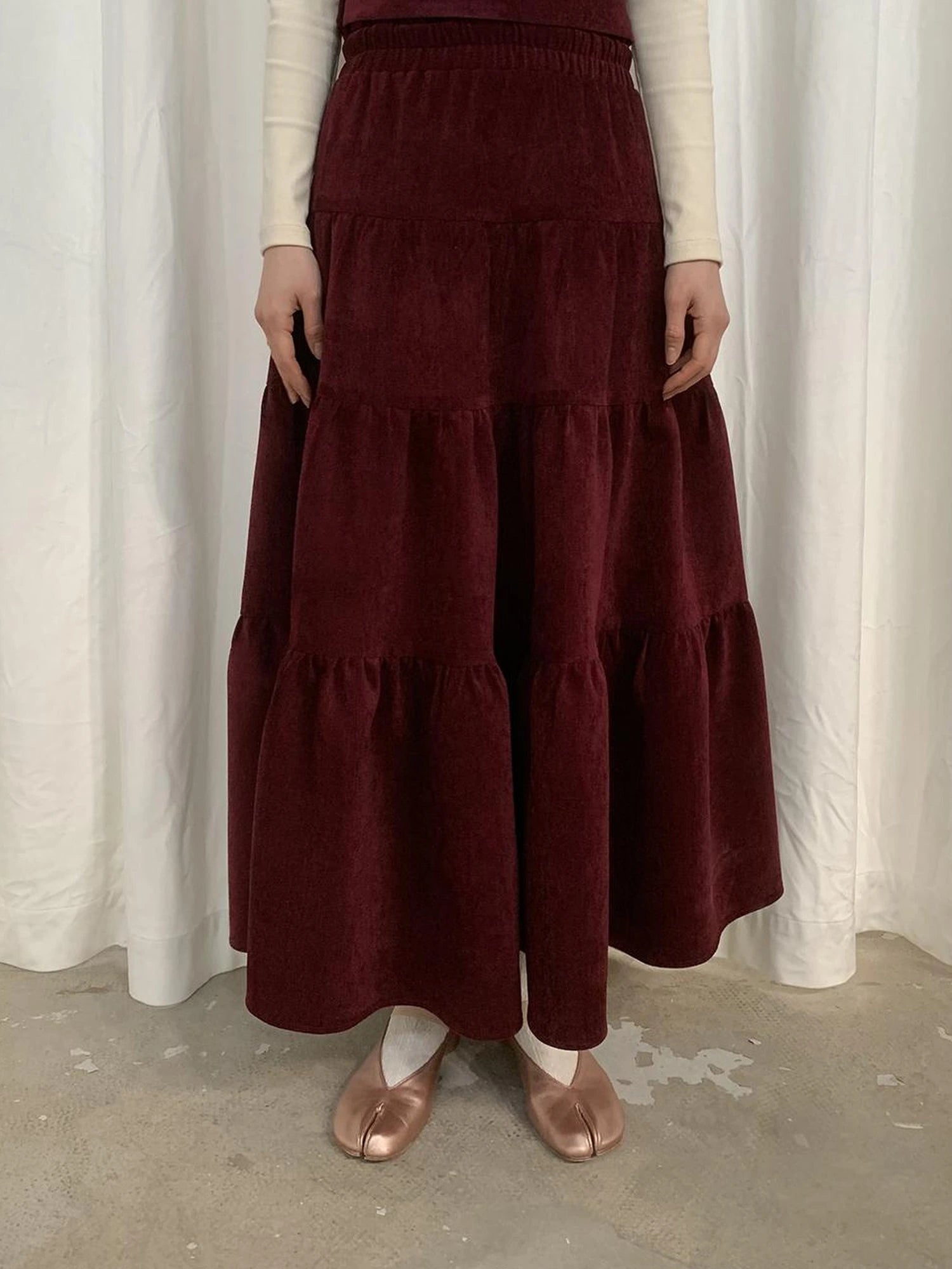 Dory Dory Chenille A Line Midi Skirt For Women