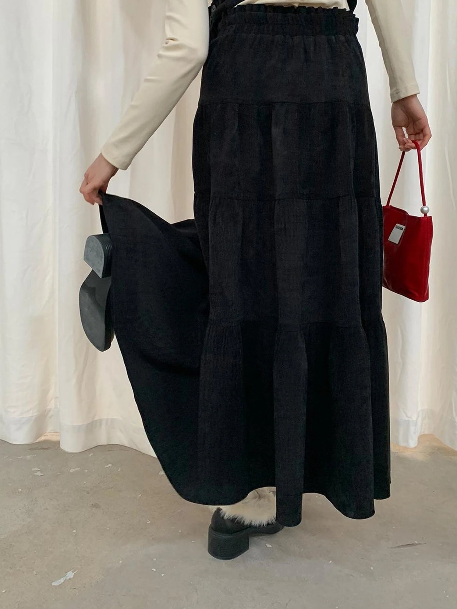 Dory Dory Chenille A Line Midi Skirt For Women