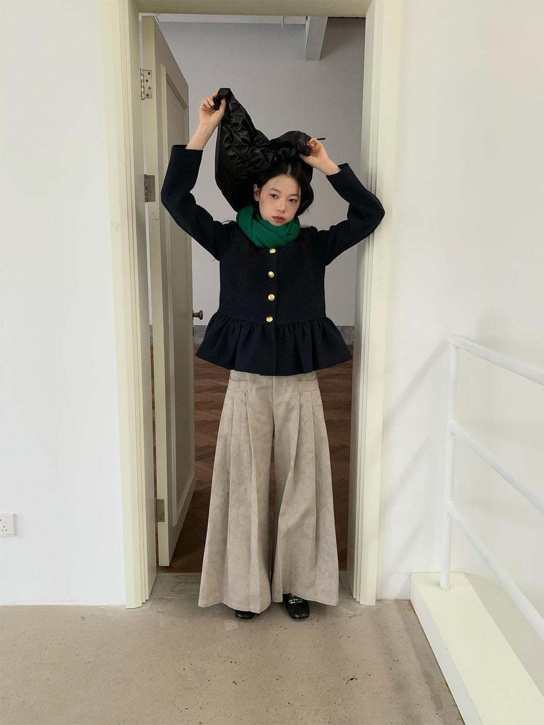 dorydory Floral Bud Collar Short Jacket