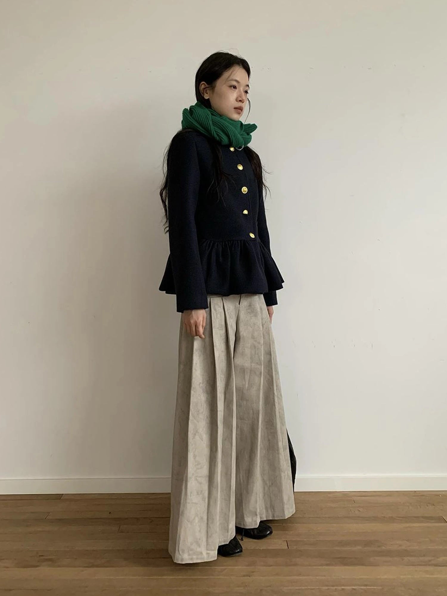 Floral Bud Collar Short Jacket