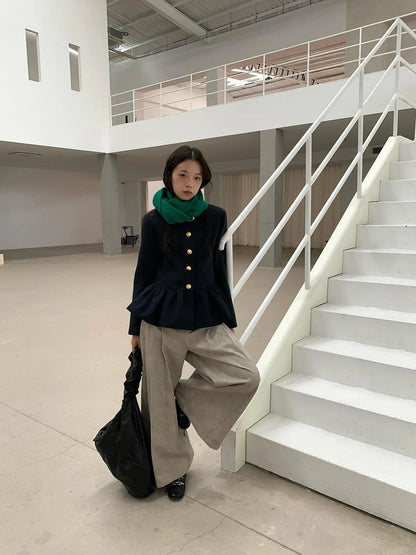 Floral Bud Collar Short Jacket