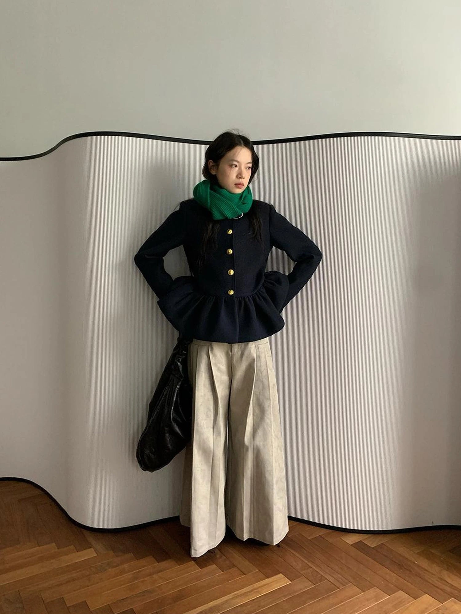 Floral Bud Collar Short Jacket