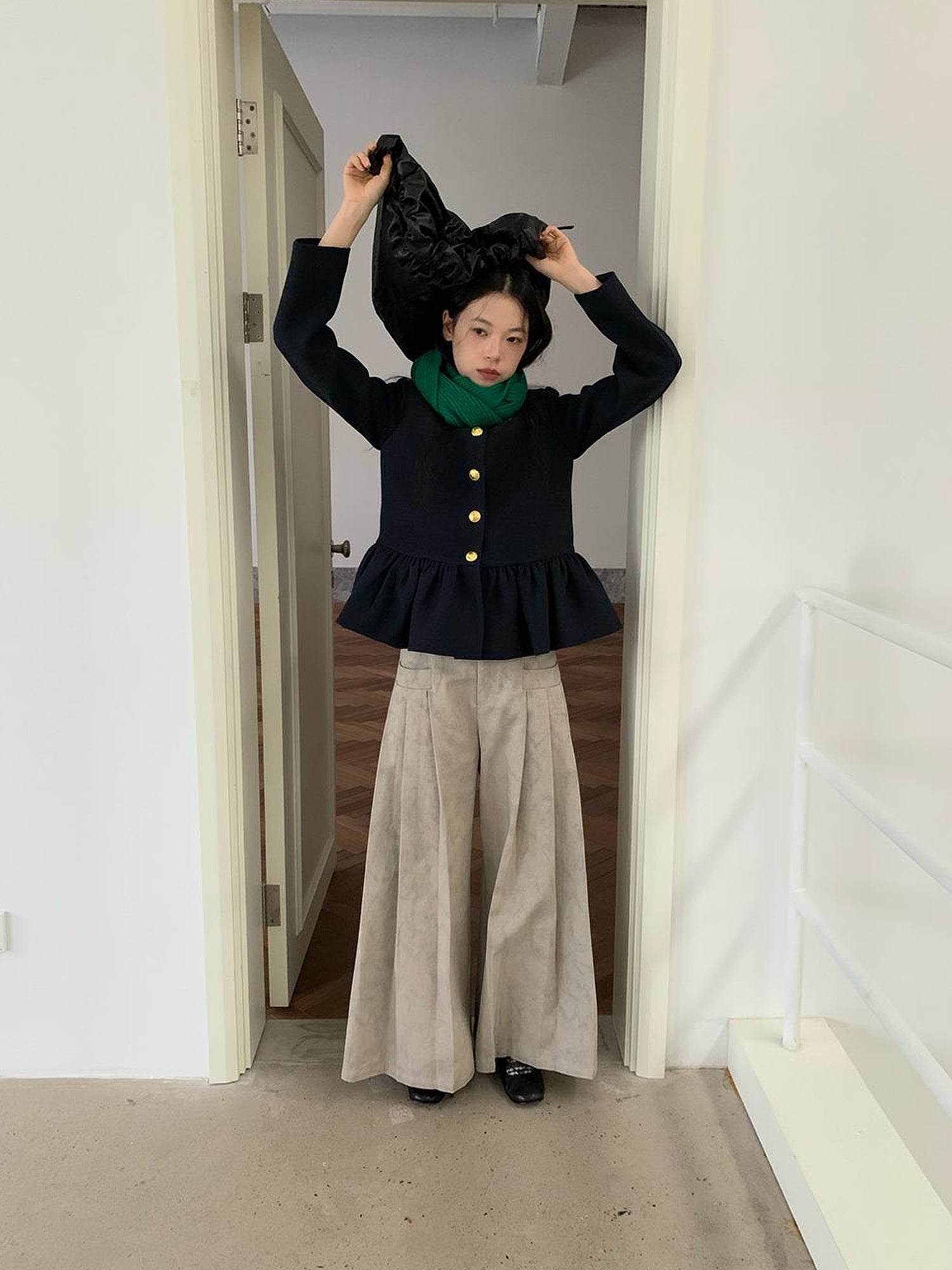 dorydory Floral Bud Collar Short Jacket