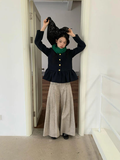 Floral Bud Collar Short Jacket