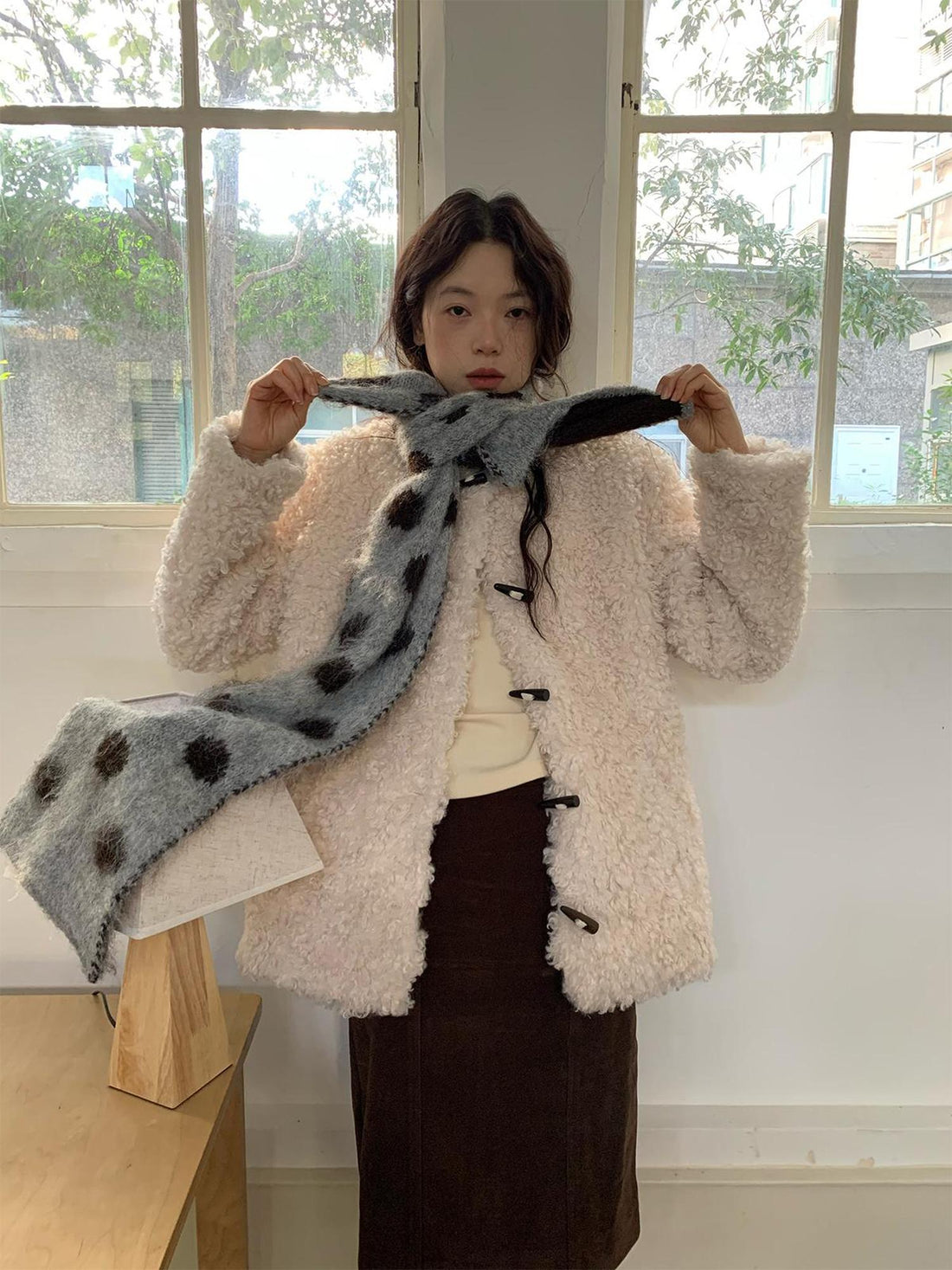 dorydory V-neck T-shirt Long Sleeve Button Coat