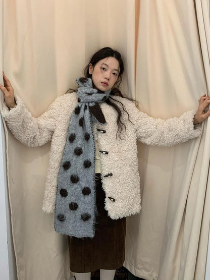 V-neck T-shirt Long Sleeve Button Coat