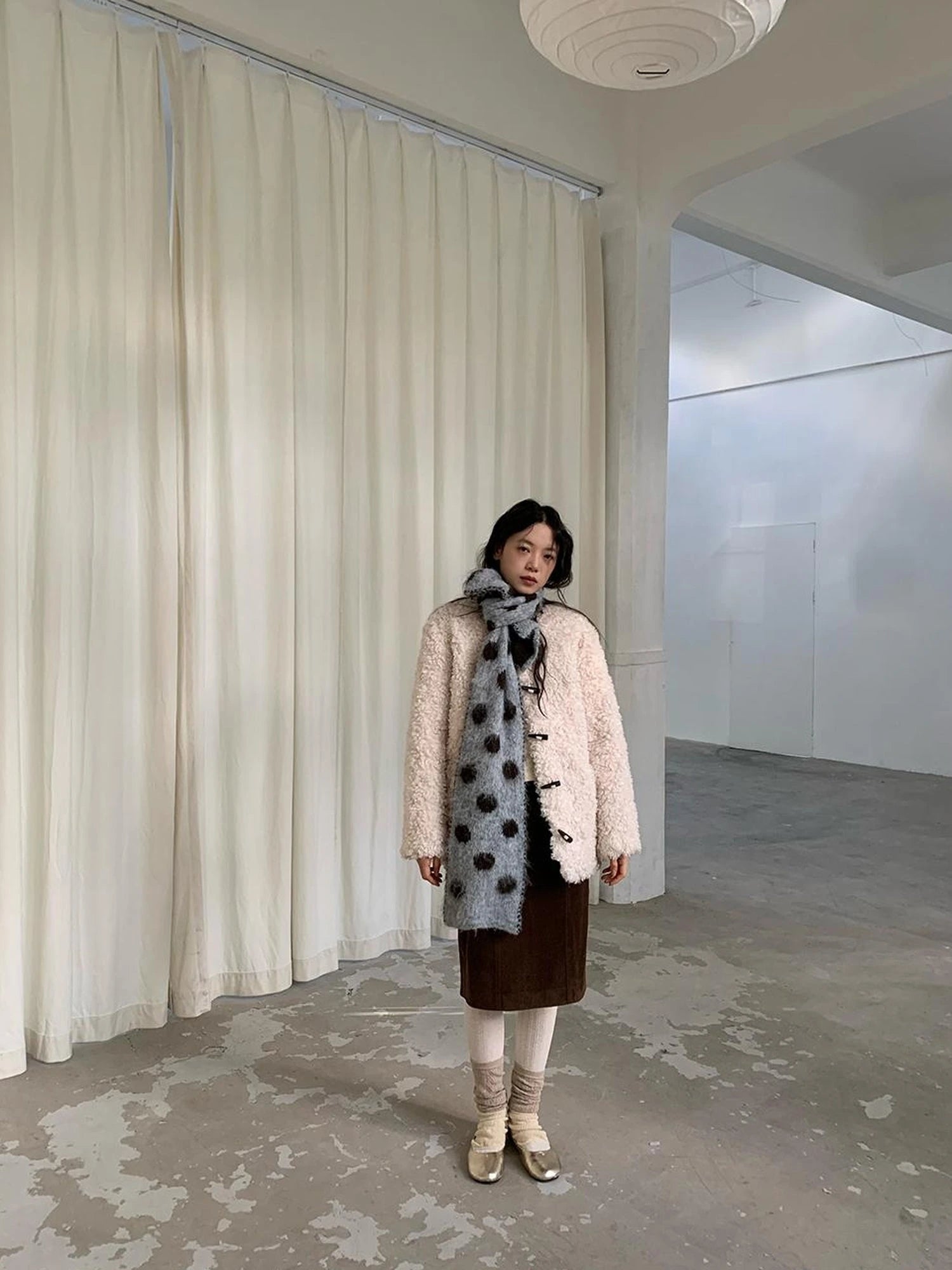 V-neck T-shirt Long Sleeve Button Coat