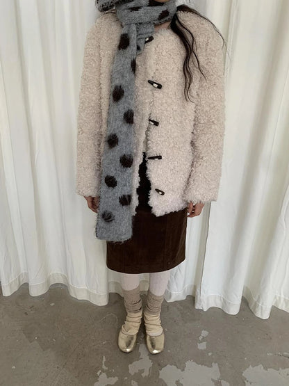 V-neck T-shirt Long Sleeve Button Coat