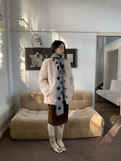 V-neck T-shirt Long Sleeve Button Coat