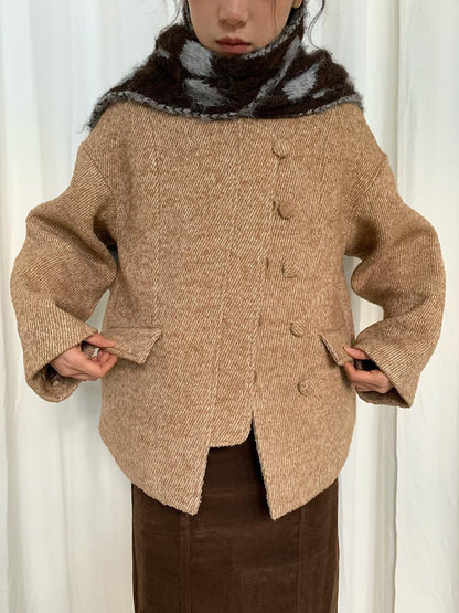 dorydory Wool Blend Textured Twist Coat