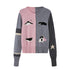 DIDDI MODA Penguin Patch Asymmetrical Knit Cardigan