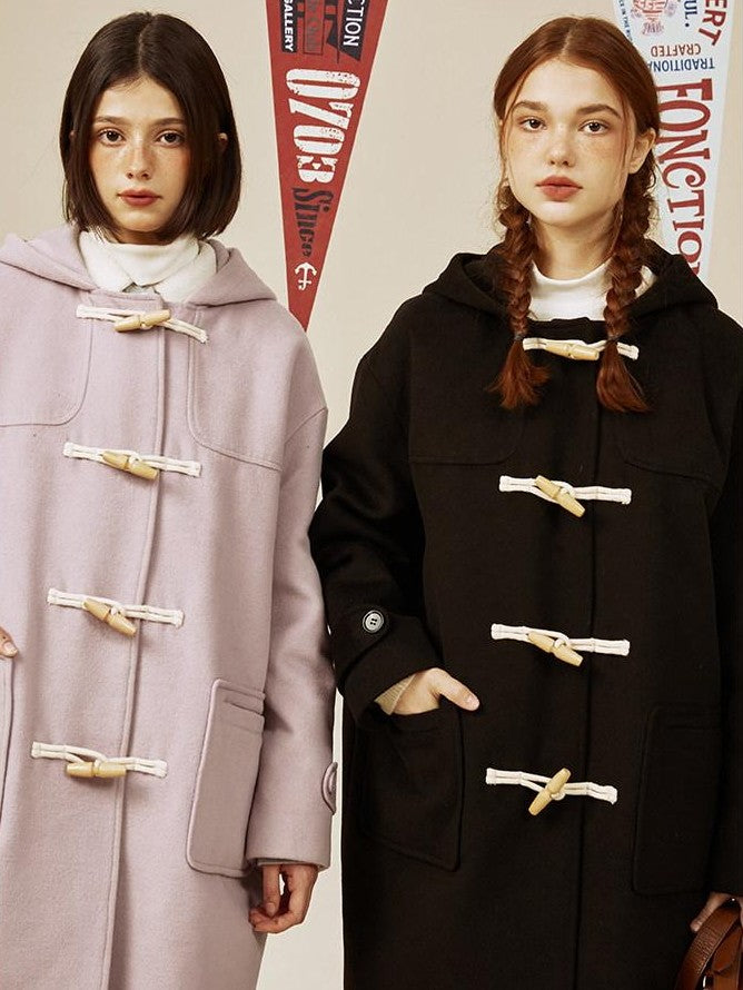NAPSNAPS Retro Hooded Toggle Padded Women&