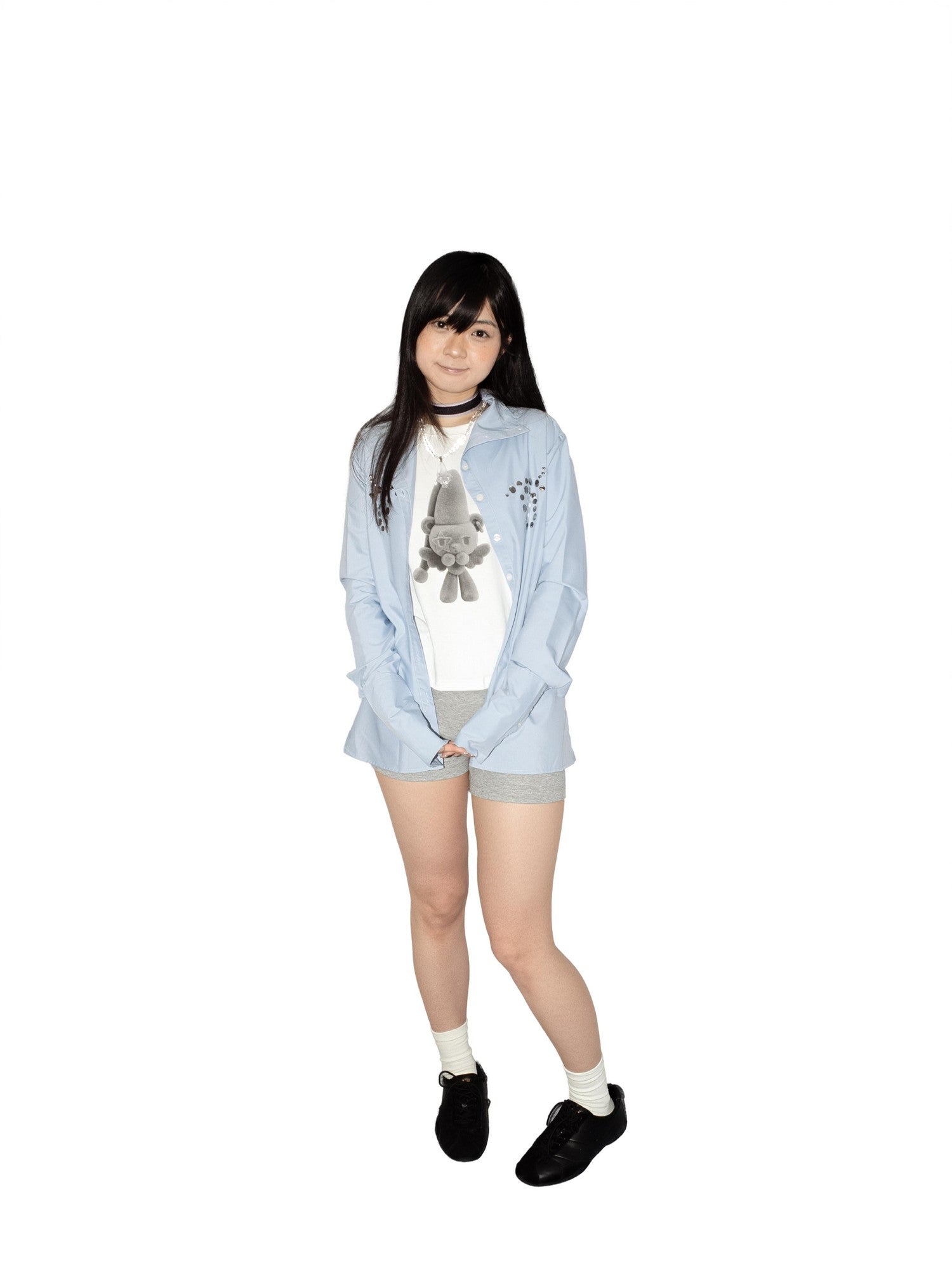 takeabreak Deep Gray Bear Print Soft Stretch Women&