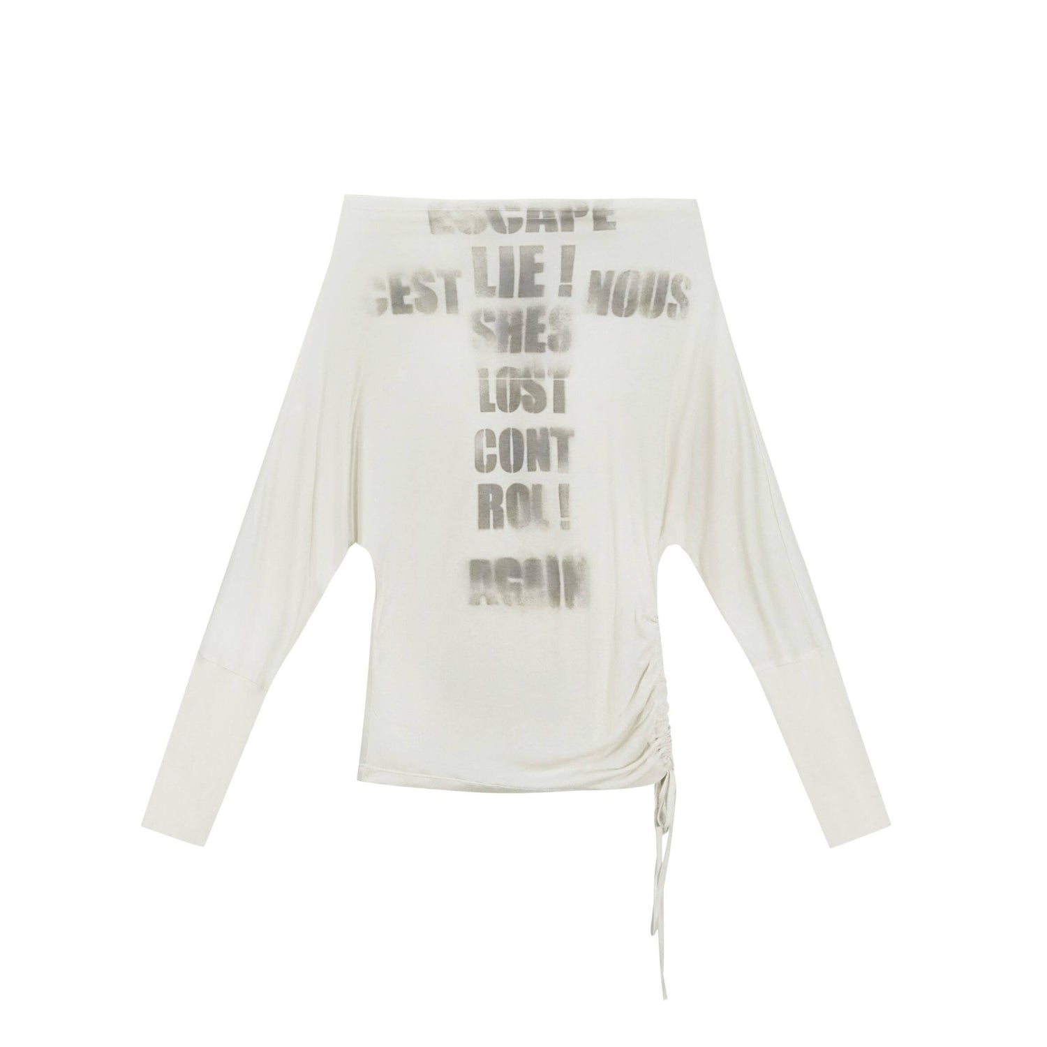Cest_Nous_Cross_Print_Ruched_Batwing_Off_Shoulder_Women&
