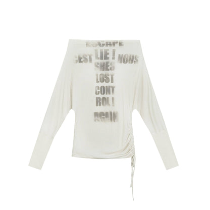 Cest_Nous_Cross_Print_Ruched_Batwing_Off_Shoulder_Women&