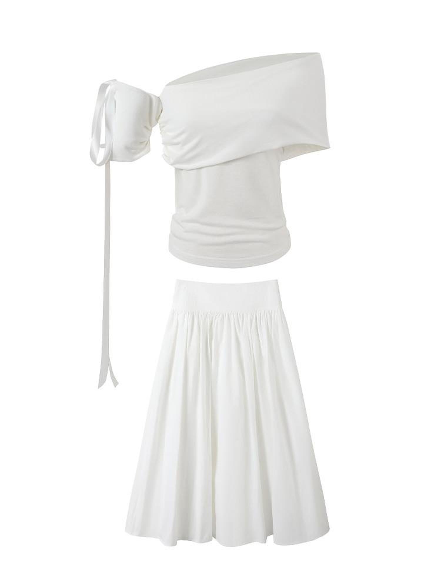 7Shiftin Short Sleeve Two Piece Casual Chic Comfortable Women S M L Top &amp; Skirt Sets