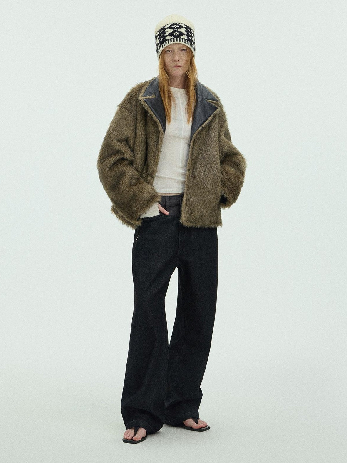 RUN TO THE FUTURE Casual Patchwork Low Waist Loose Women Black Cotton Wide-Leg Jeans